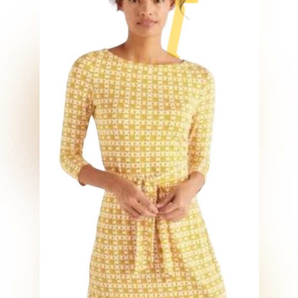 Boden Dresses & Skirts - Boden yellow  dress geometric size 10L